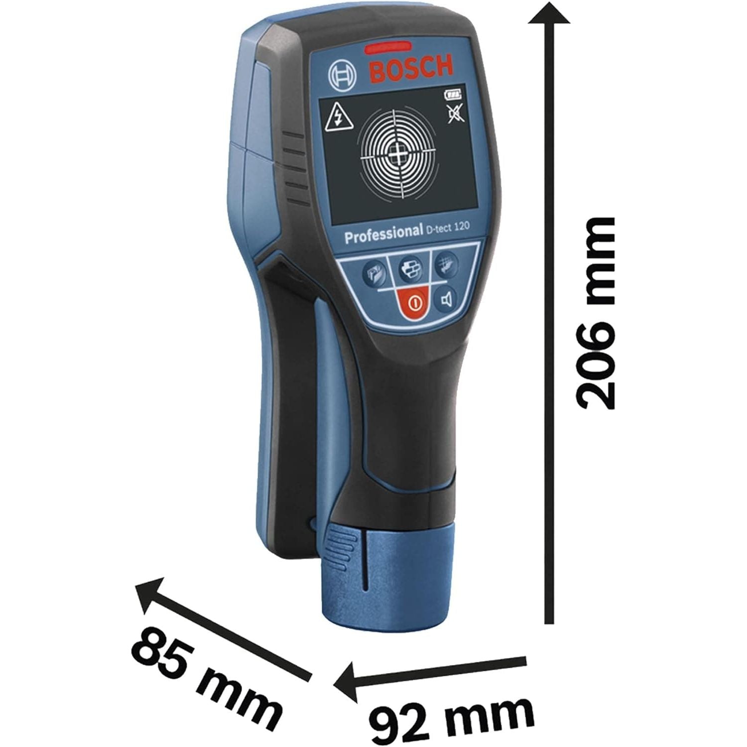Buy Bosch Professional,Bosch Professional D-tect 120 Wall Scanner with Max Detection - Plastic Pipes, Wooden Studs, Live Cables, Metals - Includes 4xAA Batteries, Cardboard Packaging - Gadcet UK | UK | London | Scotland | Wales| Near Me | Cheap | Pay In 3 | Measuring & Layout Tools