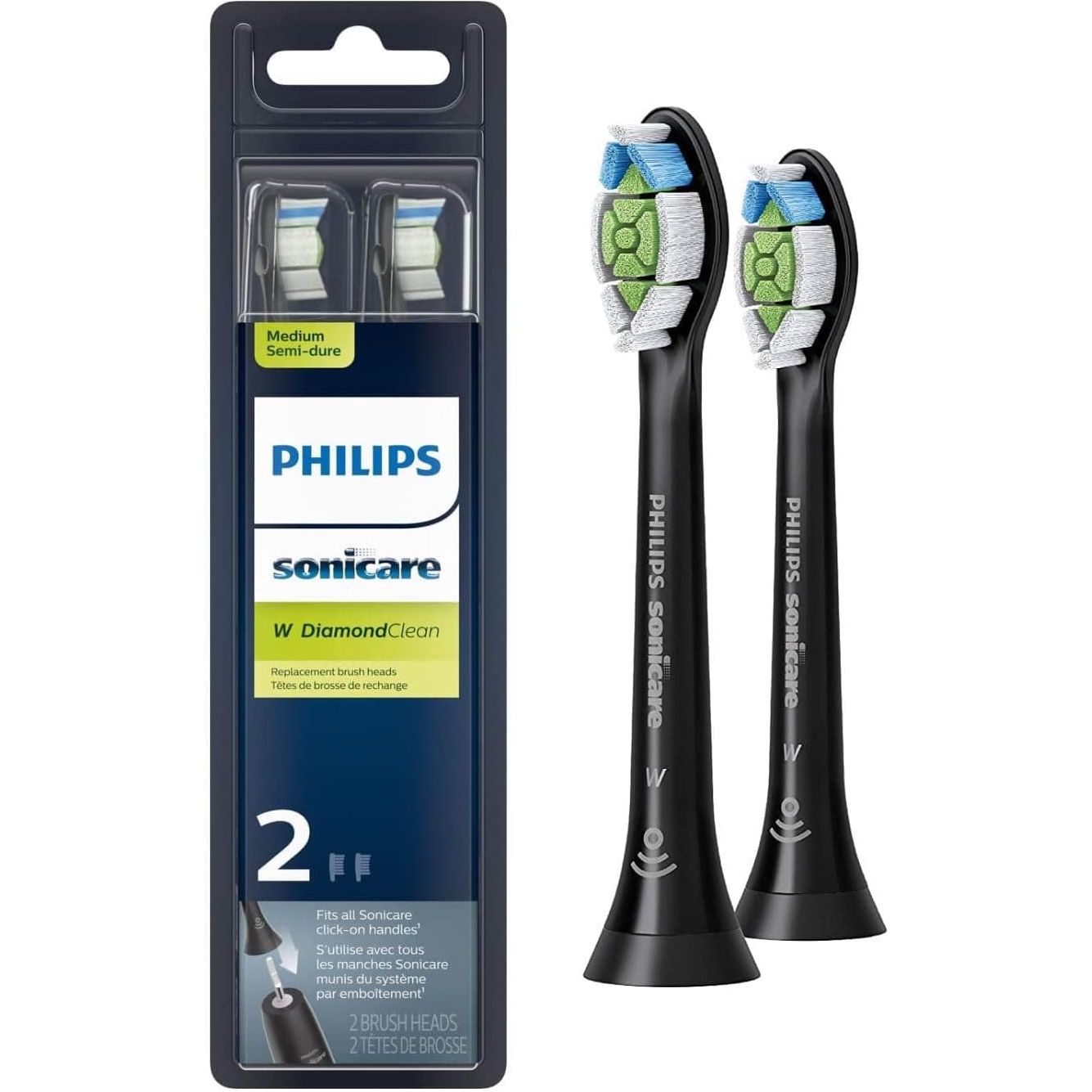 Buy Philips,Genuine Philips Sonicare Diamondclean Replacement Toothbrush Heads, HX6062/95, Brushsync Technology, Black 2-pk - Gadcet UK | UK | London | Scotland | Wales| Near Me | Cheap | Pay In 3 | Health Care