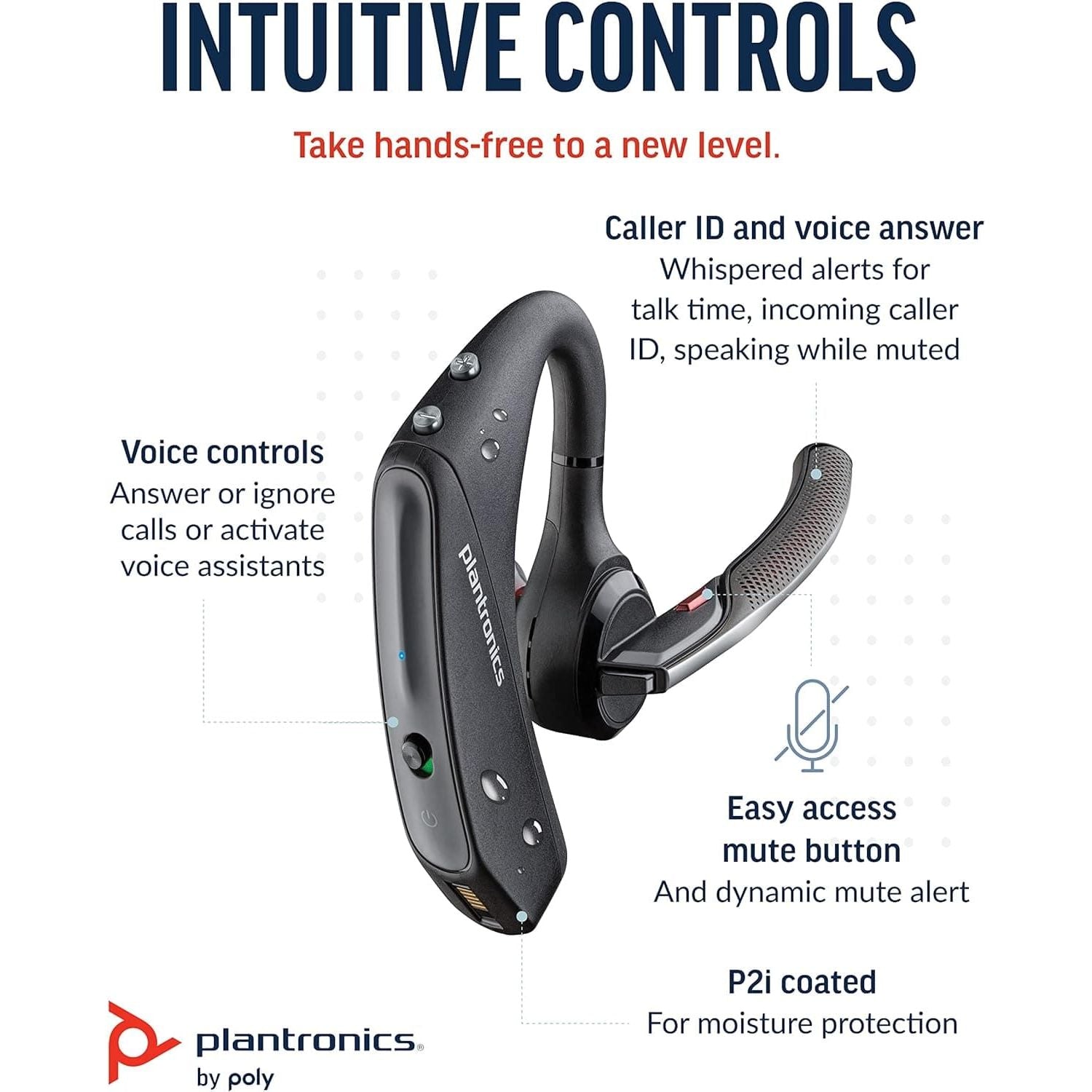 Plantronics Voyager 5200 UC - BT700 Headset For PC and Mobile - 7