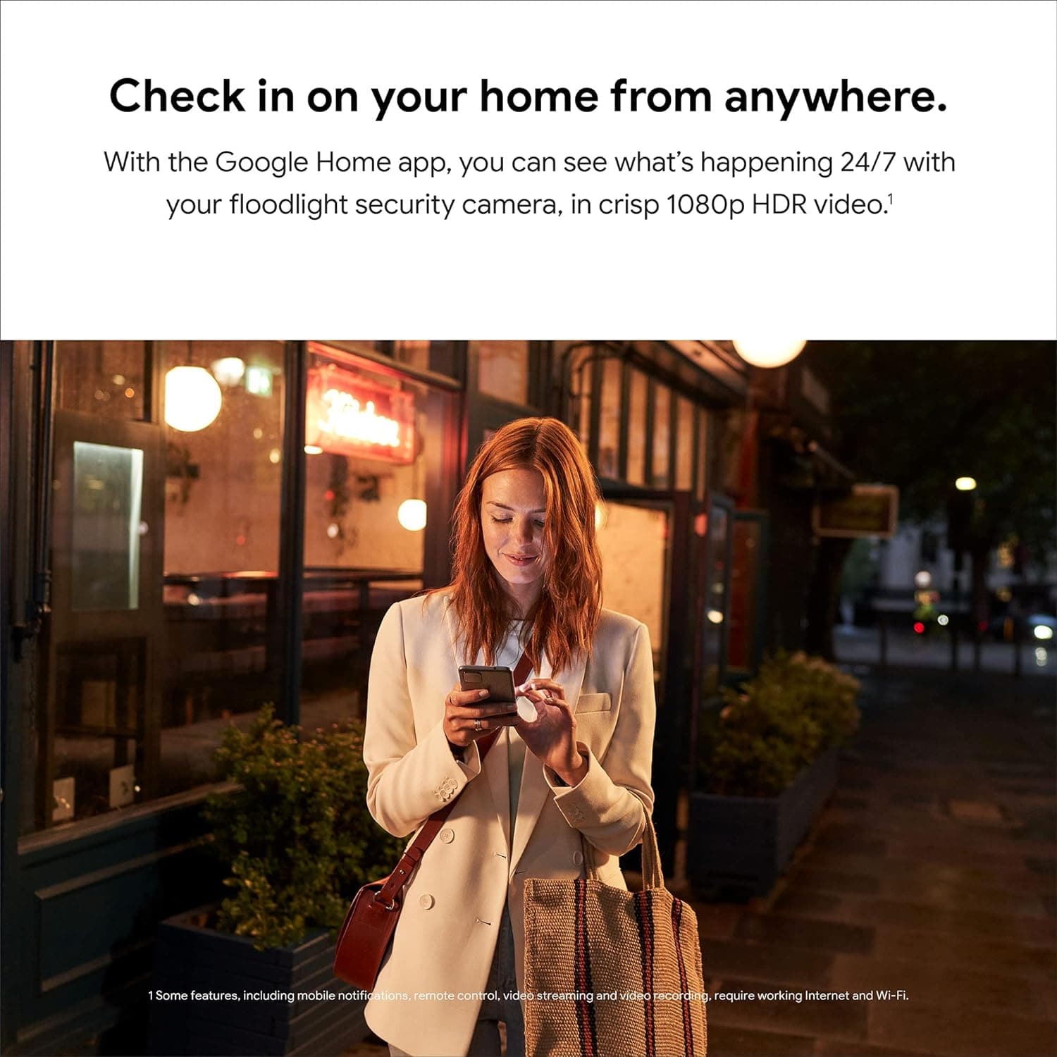 Google Nest Cam With Floodlight Outdoor Security Camera, Smart Home Wi-Fi Camera - White - 3