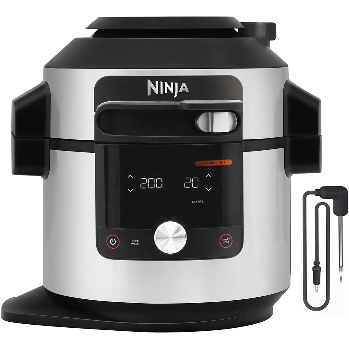 Ninja Foodi MAX 15-in-1 SmartLid Multi-Cooker 7.5L [OL750UK] Smart Cook System, Digital Cooking Probe, Electric Pressure Cooker, Air Fryer - 1