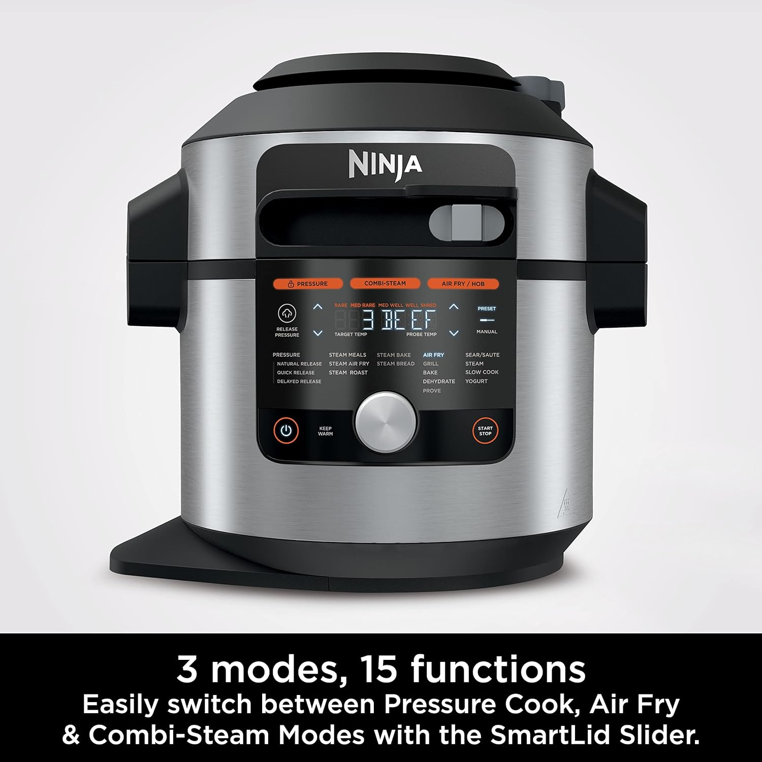 Ninja Foodi MAX 15-in-1 SmartLid Multi-Cooker 7.5L [OL750UK] Smart Cook System, Digital Cooking Probe, Electric Pressure Cooker, Air Fryer - 2