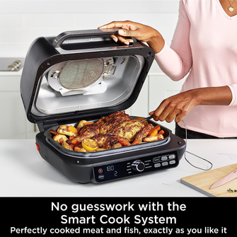 Ninja Foodi MAX PRO Health Grill, Flat Plate & Air Fryer [AG651UK] 7 Cooking Functions, 2 Grill Plates, 3.8L [Silver/Black] - 5
