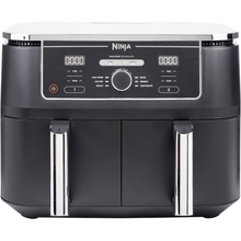 Ninja [AF400UK] Foodi MAX Dual Zone Digital Air Fryer, 2 Drawers, 9.5L, 6-in-1, Uses No Oil, Air Fry, Max Crisp, Roast, Bake, Reheat, Dehydrate, Cook 8 Portions, Non-Stick Dishwasher Safe Baskets [Black] - 1