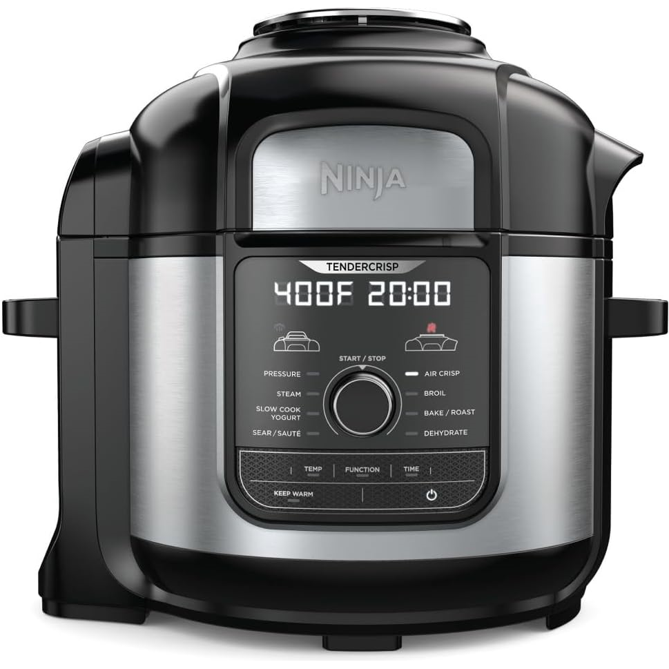 Ninja Foodi MAX 9-in-1 Multi-Cooker OP500UK | 7.5L Electric Pressure Cooker & Air Fryer | Brushed Steel & Black - 1