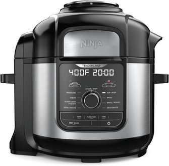 Ninja Foodi MAX 9-in-1 Multi-Cooker OP500UK | 7.5L Electric Pressure Cooker & Air Fryer | Brushed Steel & Black - 1