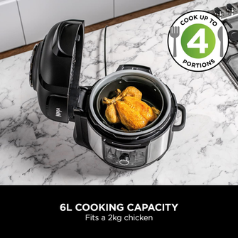 Ninja Foodi MAX 9-in-1 Multi-Cooker OP500UK | 7.5L Electric Pressure Cooker & Air Fryer | Brushed Steel & Black - 5