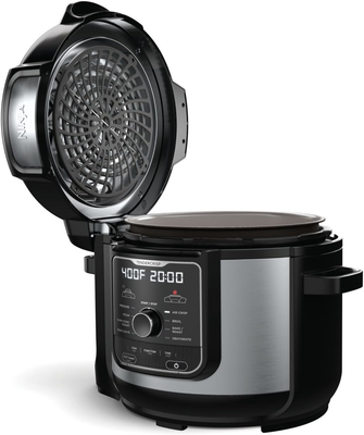 Ninja Foodi MAX 9-in-1 Multi-Cooker OP500UK | 7.5L Electric Pressure Cooker & Air Fryer | Brushed Steel & Black - 2