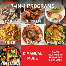 Tefal [FW201827] Easy Fry 3-in-1 XXL Digital Air Fryer, Grill and Steamer 6.2L Capacity 7 Programs inc Dehydrator [Black] 1700 W - 6
