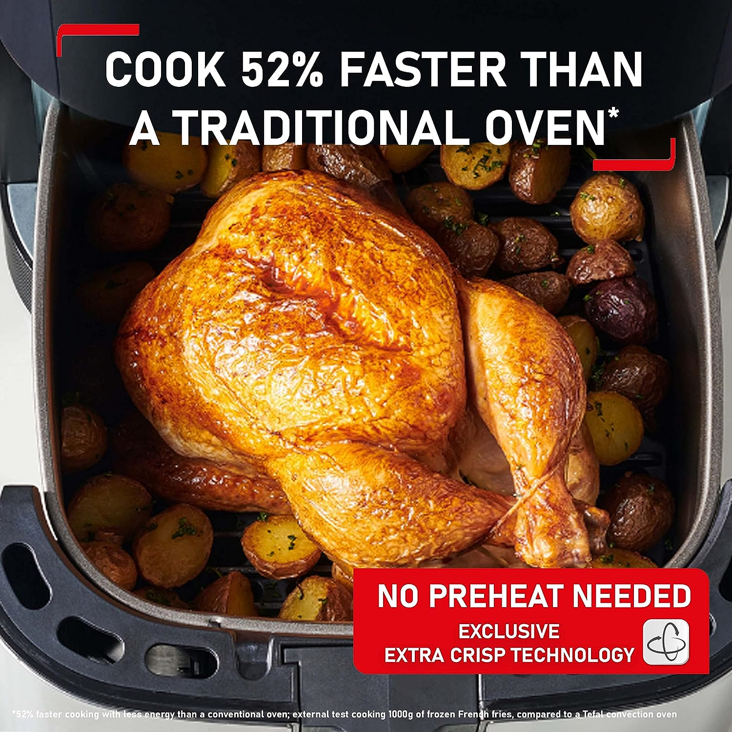 Tefal [FW201827] Easy Fry 3-in-1 XXL Digital Air Fryer, Grill and Steamer 6.2L Capacity 7 Programs inc Dehydrator [Black] 1700 W - 5
