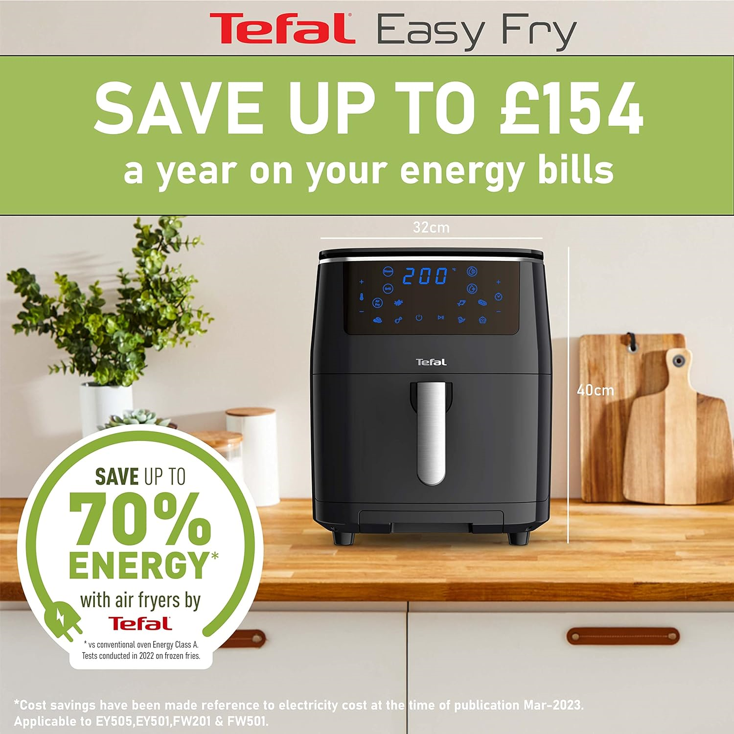Tefal [FW201827] Easy Fry 3-in-1 XXL Digital Air Fryer, Grill and Steamer 6.2L Capacity 7 Programs inc Dehydrator [Black] 1700 W - 2