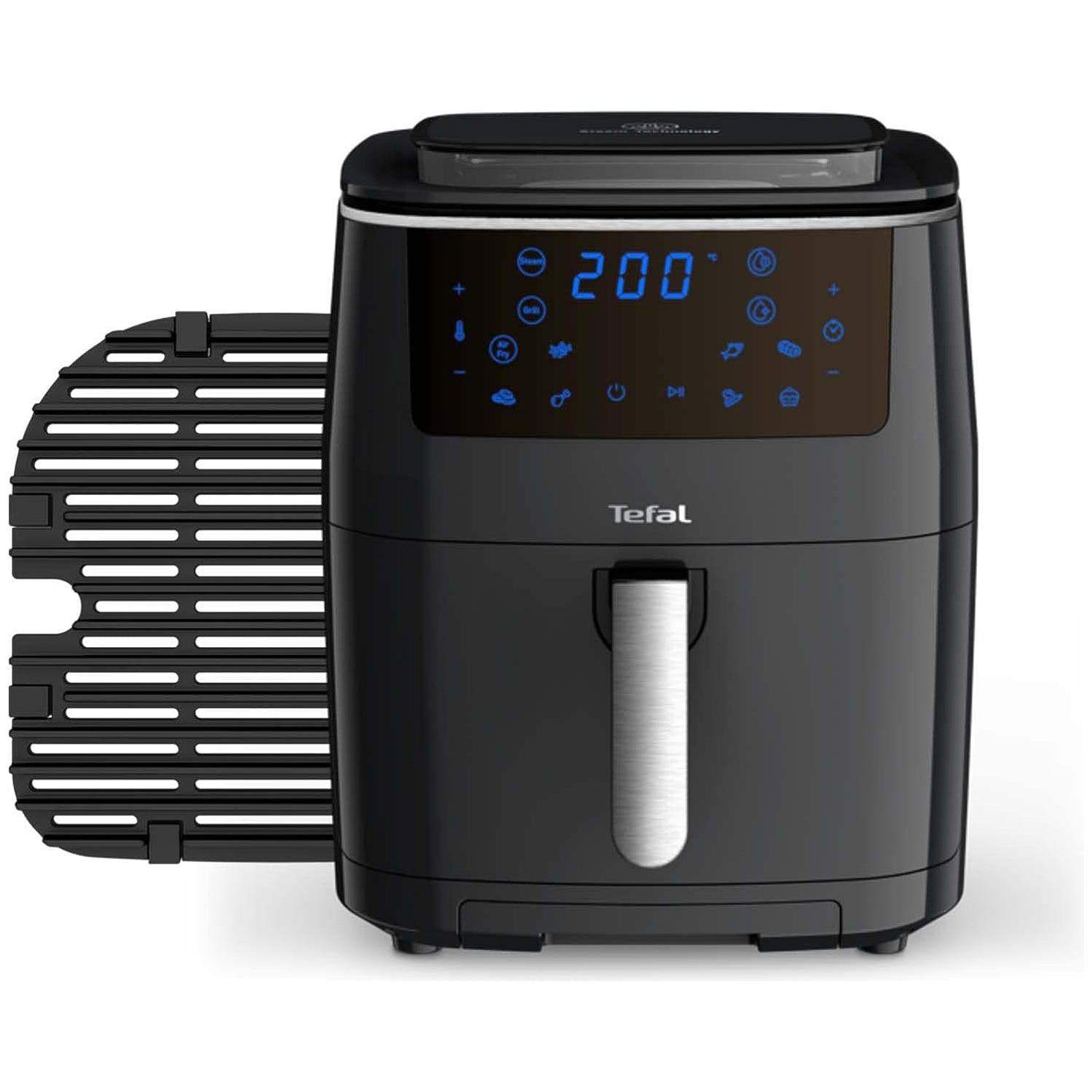 Tefal [FW201827] Easy Fry 3-in-1 XXL Digital Air Fryer, Grill and Steamer 6.2L Capacity 7 Programs inc Dehydrator [Black] 1700 W - 1