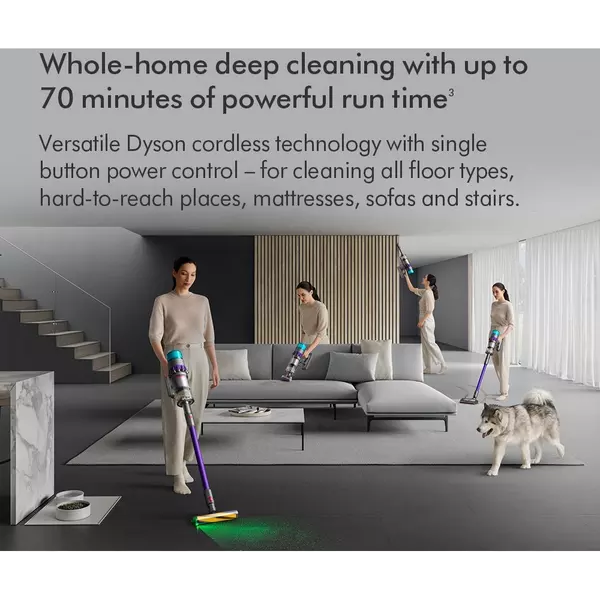 DYSON Gen5detect Absolute Cordless Vacuum Cleaner, Nickel & Purple - 7