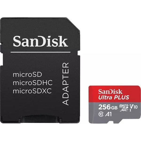 SANDISK Ultra PLUS microSDXC UHS-I Memory Card Up-To 160 MB/S - 256 GB - 3