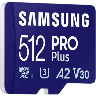 Samsung PRO Plus SD Card, 512 GB, With UHS-I U3 Interface, Full HD & 4K UHD, Read Speed 180 MB/s, Write Speed 130 MB/s, 512GB - 2