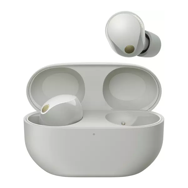 Sony WF-1000XM5 Wireless Noise Cancelling Earbuds – Bluetooth, Mic, 24H Battery, Quick Charge, IPX4 - Silver - 1