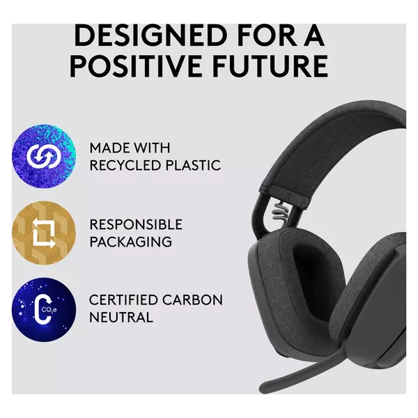 LOGITECH Zone Vibe 100 Wireless Headset [Graphite] - 5