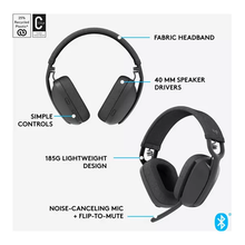 LOGITECH Zone Vibe 100 Wireless Headset [Graphite] - 7