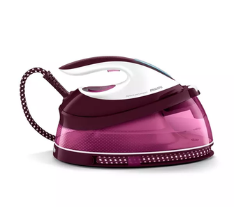 Philips PerfectCare Compact Steam Generator - 2400W, 400g Steam Boost, 6.5 Bar Pressure, OptimalTEMP Technology, 1.5L Tank, Burgundy/White (GC7842/46) - 1