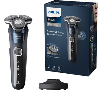 Philips Shaver Series 5000 - Wet & Dry Mens Electric Shaver with SkinIQ Technology, Pop-up Trimmer, Travel Case, Quick Clean Pod and Quick Clean Cartridge (Model S5885/25) - 1