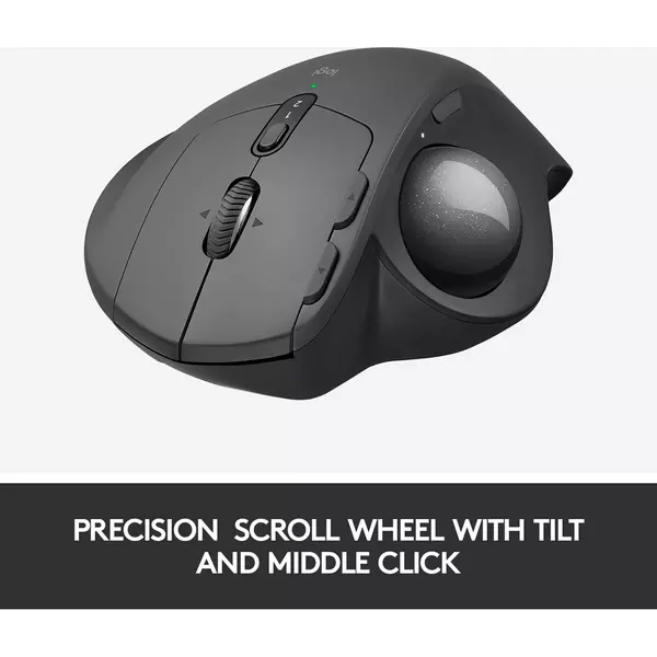 Logitech MX Ergo Wireless Trackball Mouse, Bluetooth Or 2.4GHz with Unifying USB-Receiver, Adjustable Trackball Angle, Precision Scroll-Wheel, USB-C Charging Battery, PC/ Mac/ iPad OS - Black - 5