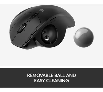 Logitech MX Ergo Wireless Trackball Mouse, Bluetooth Or 2.4GHz with Unifying USB-Receiver, Adjustable Trackball Angle, Precision Scroll-Wheel, USB-C Charging Battery, PC/ Mac/ iPad OS - Black - 9