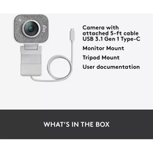 Logitech StreamCam – Live Streaming Webcam for Youtube and Twitch, Full 1080p HD 60fps, USB-C Connection, AI-enabled Facial Tracking, Auto Focus, Vertical Video - OFF WHITE - 9
