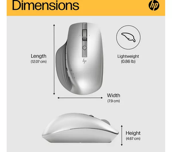 HP 930 Creator Mouse - 7 Programmable buttons, rechargeable, connect up to three devices with wireless or Bluetooth, fast charge, hyper-fast scroll whelver - 6