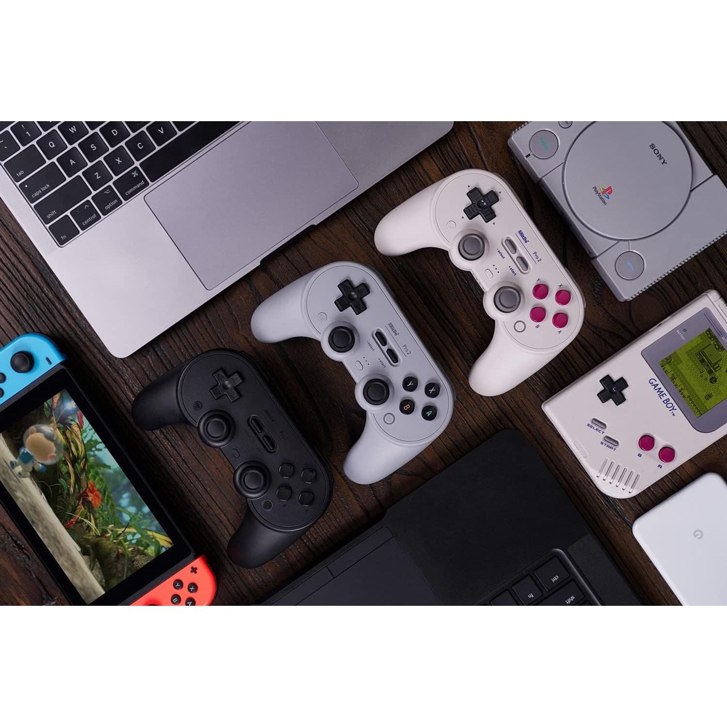 8Bitdo Pro 2 Bluetooth Controller for Switch, PC, macOS, Android, Steam & Raspberry Pi (Gray Edition) - 7