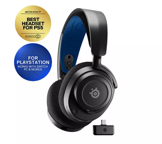 SteelSeries Arctis Nova 7P PS, PC, Switch Gaming Headset [Black & Blue] - 2