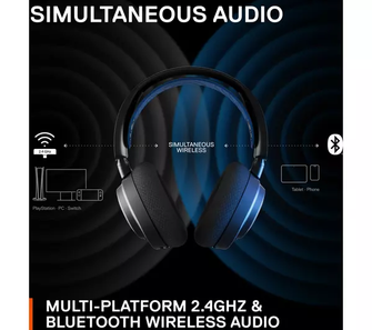 SteelSeries Arctis Nova 7P PS, PC, Switch Gaming Headset [Black & Blue] - 6