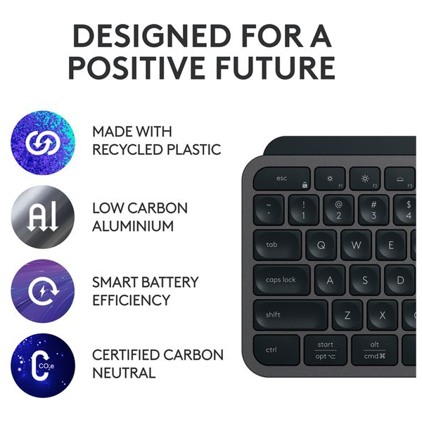 LOGITECH MX Keys S Wireless Keyboard - Black - 2