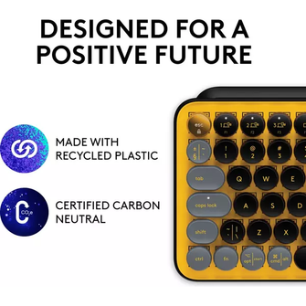 LOGITECH POP Keys Wireless Mechanical Keyboard [Blast Yellow] - 5
