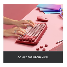 Logitech Pop Keys keyboard RF Wireless + Bluetooth QWERTY UK English Burgundy, Pink, Rose - 4