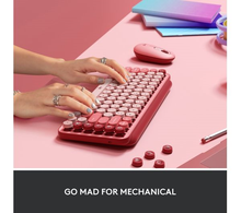 Logitech Pop Keys keyboard RF Wireless + Bluetooth QWERTY UK English Burgundy, Pink, Rose - 4