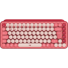 Logitech Pop Keys keyboard RF Wireless + Bluetooth QWERTY UK English Burgundy, Pink, Rose - 1