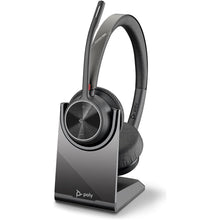 Poly - Voyager 4320 UC Wireless Headset + Charge Stand (Plantronics) - Headphones w/ Mic - Connect to PC/Mac via USB-A Bluetooth Adapter, Cell Phone via Bluetooth-Works w/ Teams (Certified), Zoom&More - 1