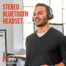 Poly - Voyager 4320 UC Wireless Headset + Charge Stand (Plantronics) - Headphones w/ Mic - Connect to PC/Mac via USB-A Bluetooth Adapter, Cell Phone via Bluetooth-Works w/ Teams (Certified), Zoom&More - 2
