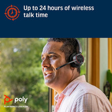 Poly - Voyager 4320 UC Wireless Headset + Charge Stand (Plantronics) - Headphones w/ Mic - Connect to PC/Mac via USB-A Bluetooth Adapter, Cell Phone via Bluetooth-Works w/ Teams (Certified), Zoom&More - 5