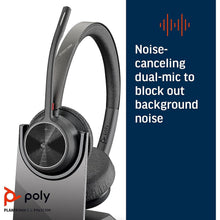 Poly - Voyager 4320 UC Wireless Headset + Charge Stand (Plantronics) - Headphones w/ Mic - Connect to PC/Mac via USB-A Bluetooth Adapter, Cell Phone via Bluetooth-Works w/ Teams (Certified), Zoom&More - 4