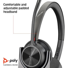 Poly - Voyager 4320 UC Wireless Headset + Charge Stand (Plantronics) - Headphones w/ Mic - Connect to PC/Mac via USB-A Bluetooth Adapter, Cell Phone via Bluetooth-Works w/ Teams (Certified), Zoom&More - 6