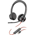 Poly - Blackwire 8225 Wired Headset with Boom Mic (Plantronics) - Dual-Ear (Stereo) Computer-Headset, USB-A to Connect to your PC/Mac, Active Noise Canceling, Works with Teams (Certified), Zoom & more - 1
