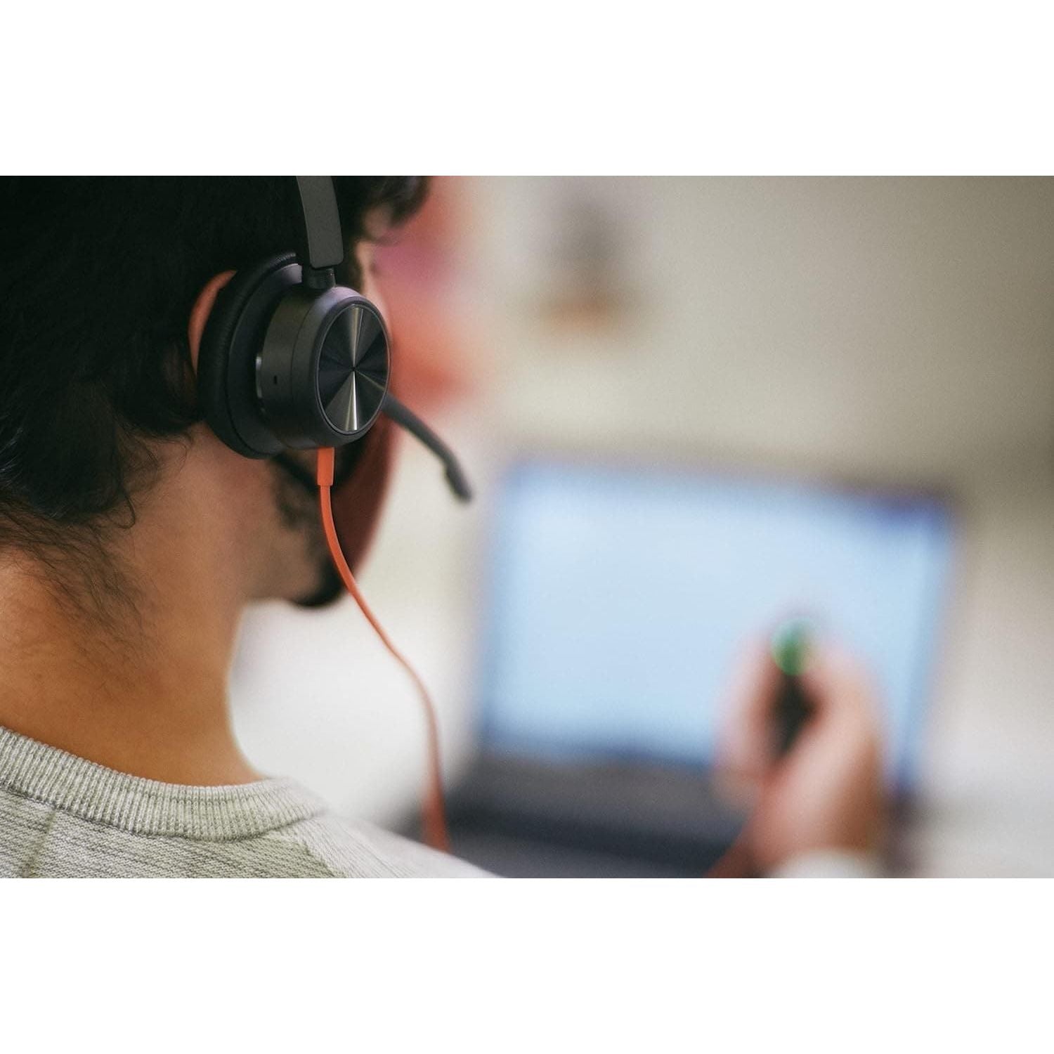 Poly - Blackwire 8225 Wired Headset with Boom Mic (Plantronics) - Dual-Ear (Stereo) Computer-Headset, USB-A to Connect to your PC/Mac, Active Noise Canceling, Works with Teams (Certified), Zoom & more - 5
