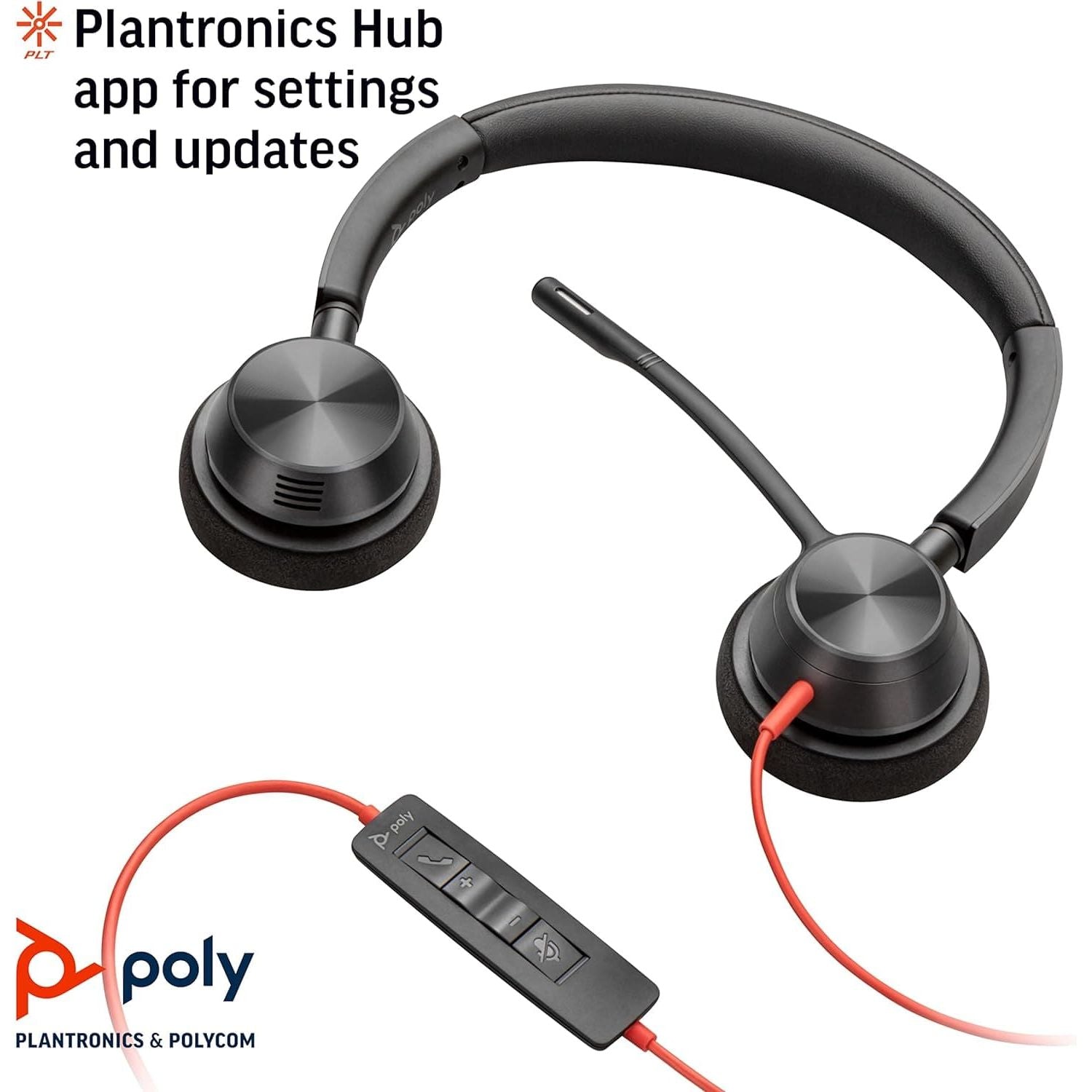 Blackwire 3320 USB-C (Poly) – Wired, Dual-Ear (Stereo) Headset with Boom Mic – USB-C to connect to your PC and/or Mac – Works with Teams, Zoom, & more - 5