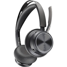 Poly - Voyager Focus 2 UC Bluetooth Headset + Charging Cradle (Plantronics) - Stereo headset with boom microphone, USB-A for PC/Mac - Active Noise Canceling - Works with Teams (Certified) , black - 2
