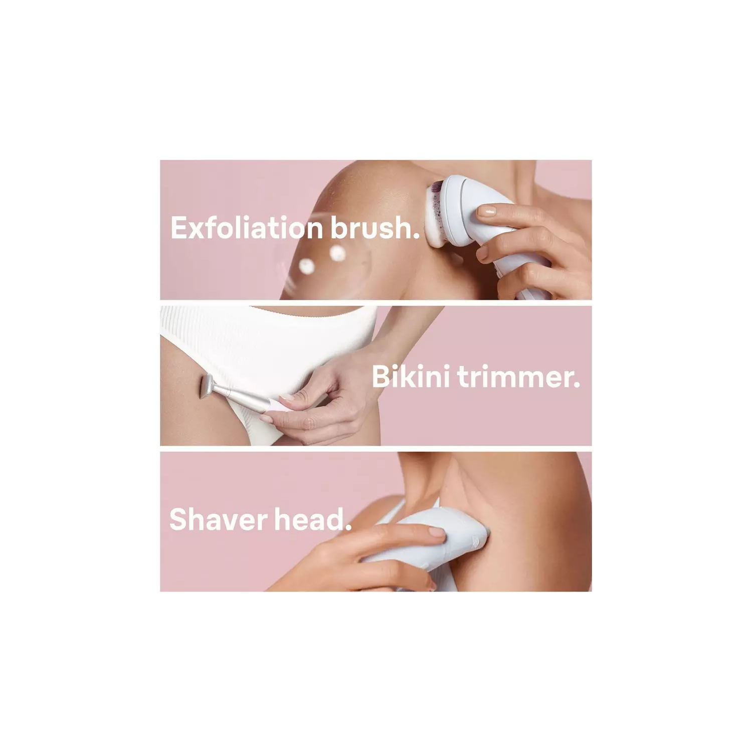 Braun Silk-pil 9 Epilator for Long-Lasting Hair Removal with Electric Shaver & Trimmer & Bikini Trimmer, 100% Waterproof, UK 2 Pin Plug, 9-890, White - 5