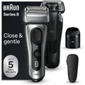 Braun Series 8 Electric Shaver for Men, 4+1 Shaving Elements & Precision Long Hair Trimmer, SmartCare Center, Wet & Dry Electric Razor with 60 Min. Runtime, Gifts for Men,8567cc, Silver - 1