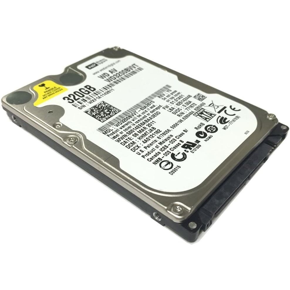 Western Digital - WD3200BVVT-63A26Y - AV 320GB 5400RPM SATA 3Gb/s 8MB Cache (RoHS) 2.5-Inch Hard Drive - 1