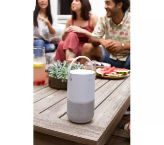 BOSE Portable Wireless Multi-room Home Smart Speaker with Google Assistant & Amazon Alexa - Silver - 9