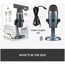 Blue Yeti Nano Streaming Gaming Podcast PC Microphone - Grey - 10